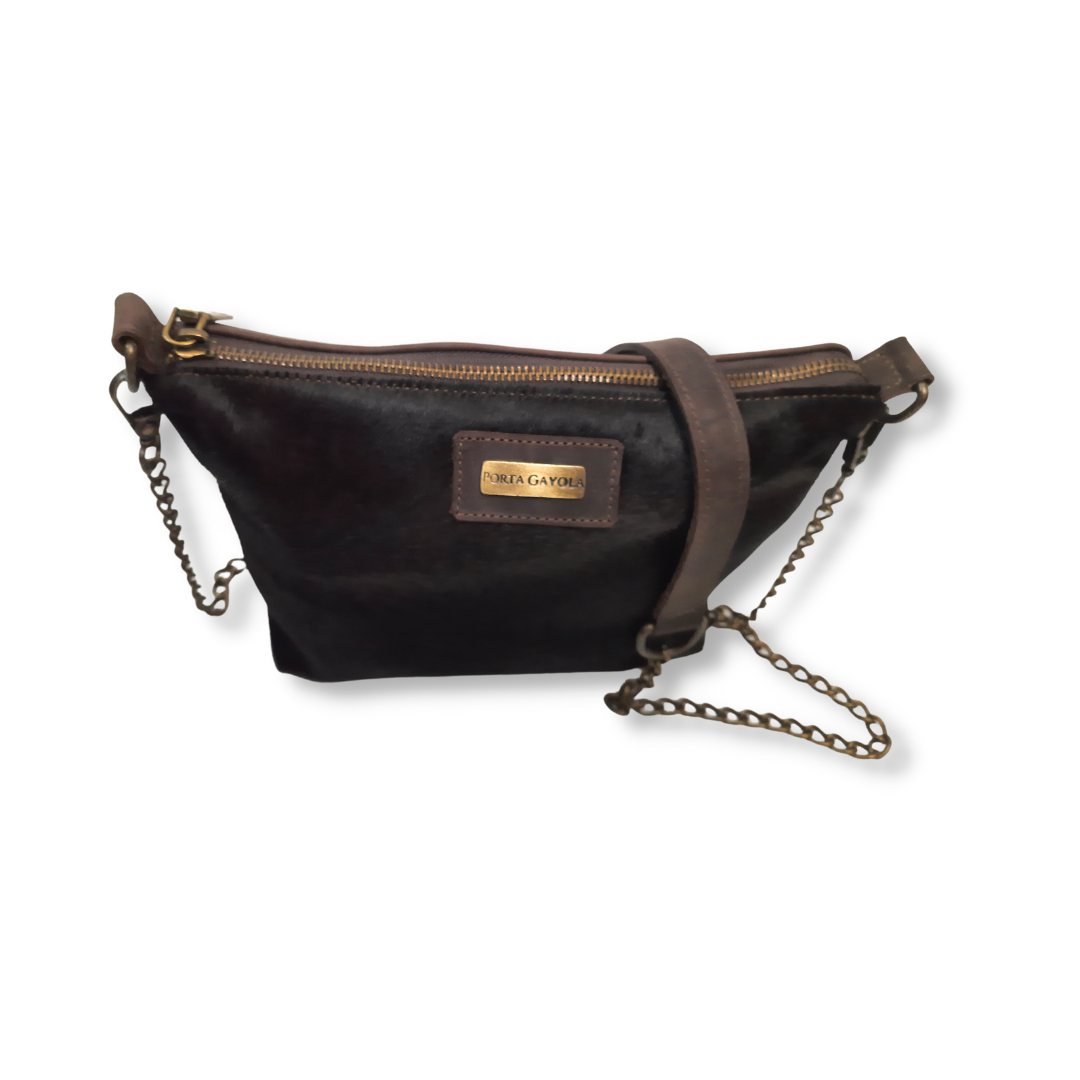 Bolso Crossbody Weekend Piel. Chocolate Hair