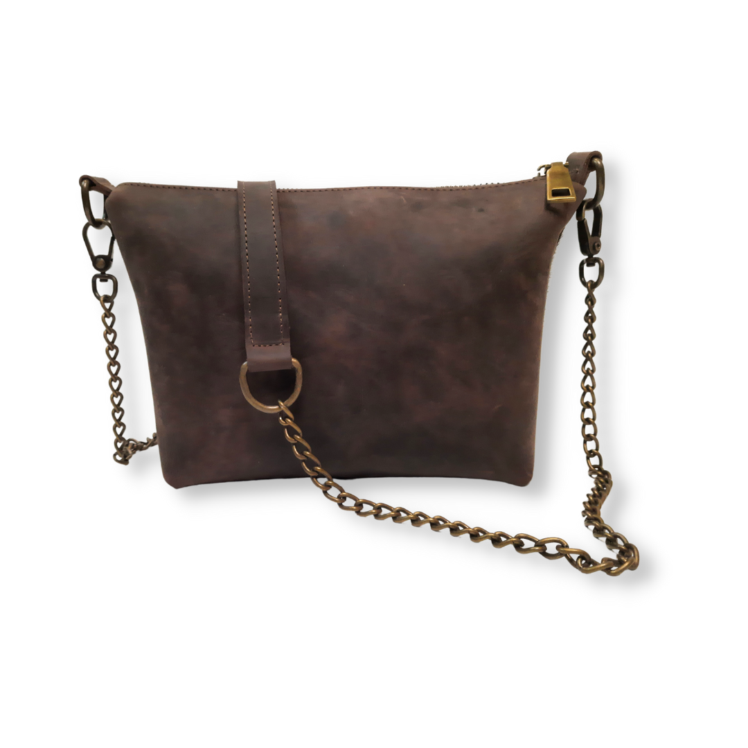 Bolso Crossbody Weekend Piel. Chocolate Hair