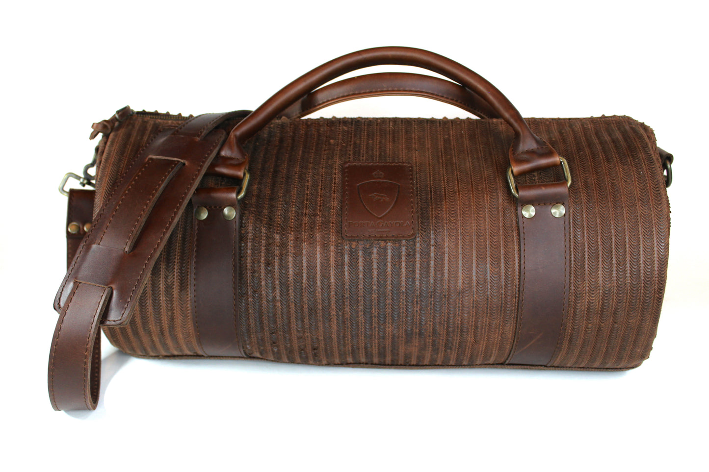 Maleta Duffle Bag de Piel. Chocolate Dragon