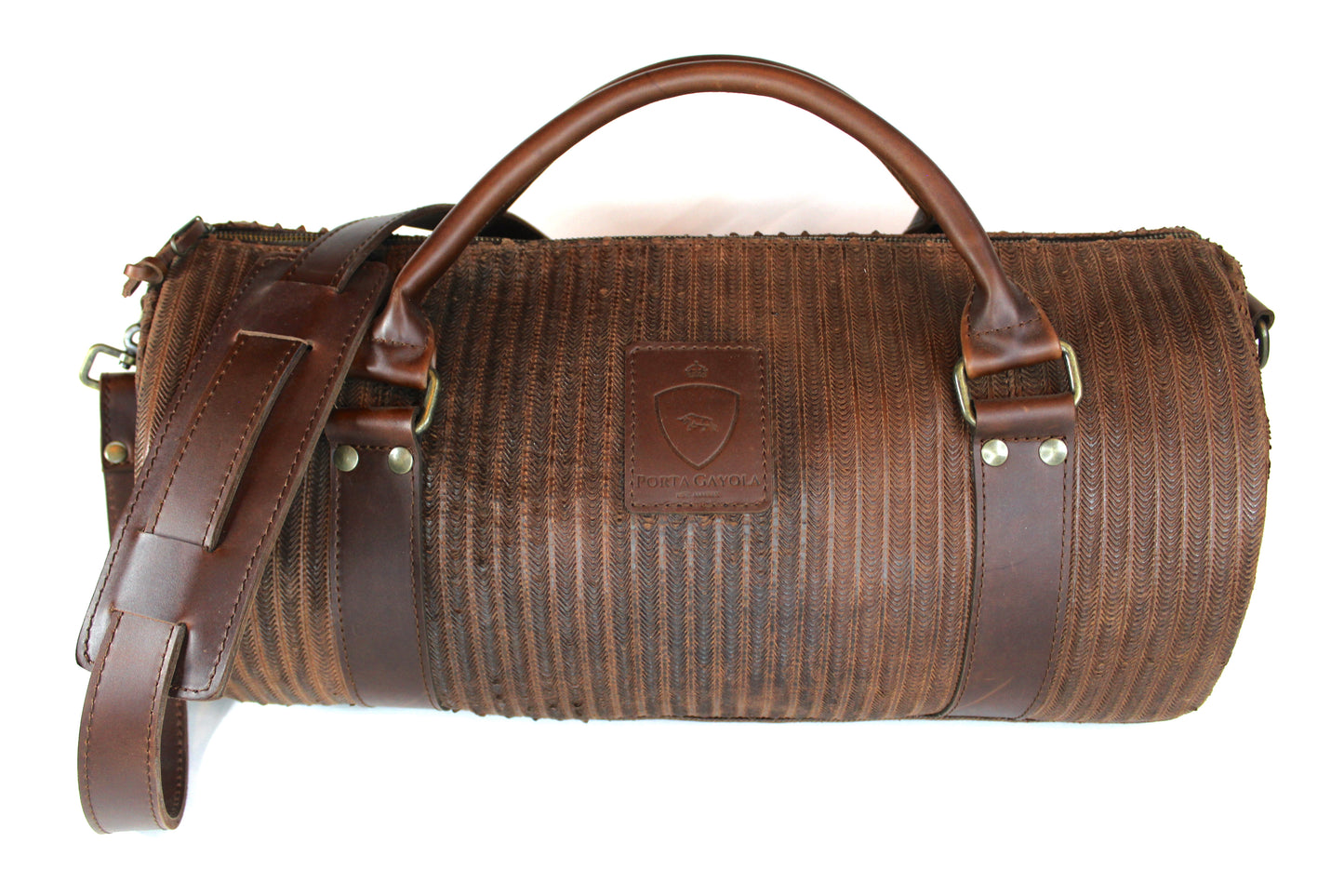 Maleta Duffle Bag de Piel. Chocolate Dragon